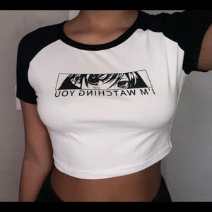 Anime girl eyes Baseballshirt